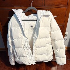 Canada Goose x HumanNature Greige White MacMillan Parka Jacket